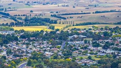 Aerial View of Bathurst City from Mount Panorama, New South Wales