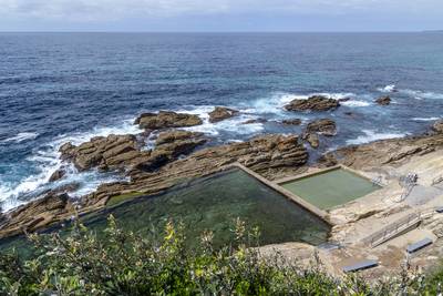 Scenic view of Bermagui Blue Pool, Sapphire Coast, New South Wales, Australia