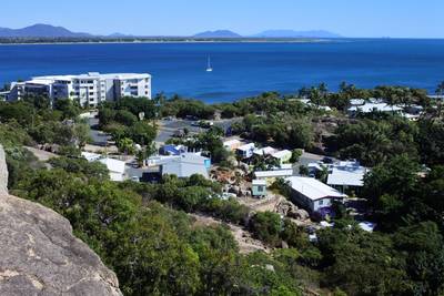 Aerial landscape view of Bowen Queensland Australia