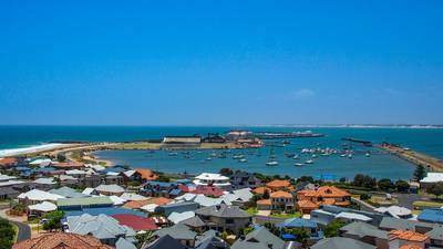 Beautiful view over Bunbury in Western Australia on a sunny summer day