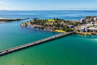 A breathtaking aerial view of Forster on the Mid North Coast.