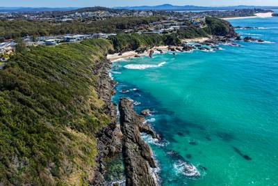 A breathtaking aerial view of Forster on the Mid North Coast.