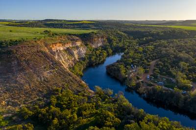 Aerial View of River Gorge Near Geraldton