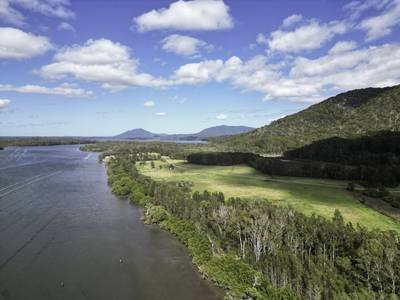 aerial view of a river