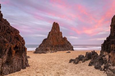 Sunset at the pyrmid rock