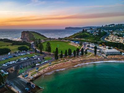 Early morning seascape flight over The Haven at Terrigal